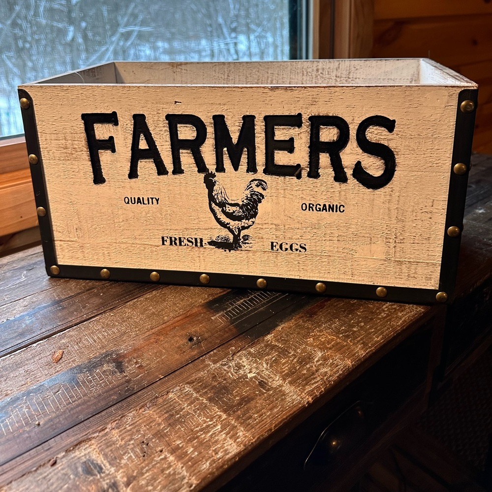 Farmers Market Wooden Crate